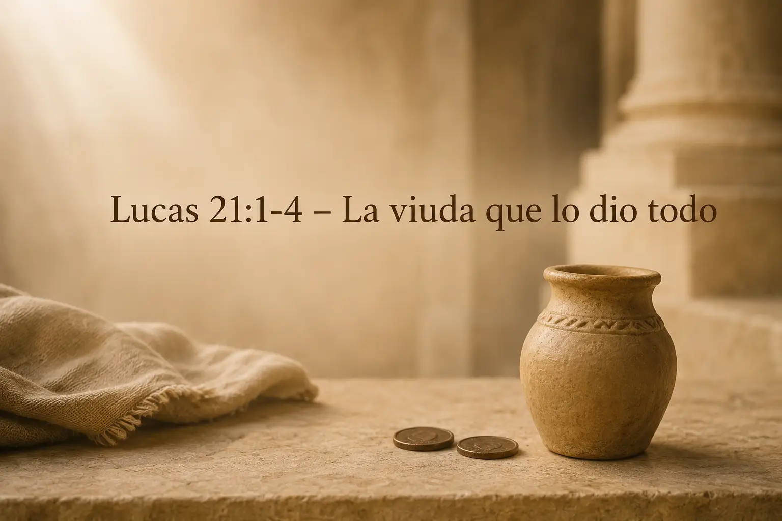 Lucas 21:1-4 – La viuda que lo dio todo